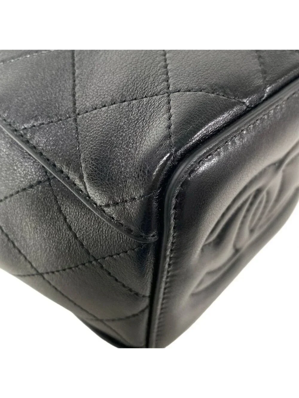 Chanel Shoulder Bag Quilted Black Lambskin